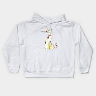 Maneki Neko Lucky Cat Artwork, Good Luck Japanese Calico Kids Hoodie